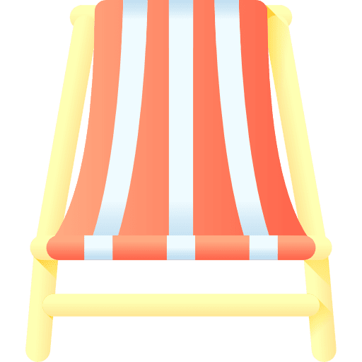 Beach chair holidays sun umbrella beach chair icon
