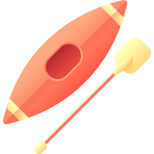 Kayak rafting sports hobbies and free time icon