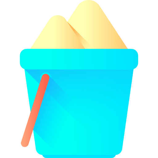 Sand bucket leisure shovel childhood icon