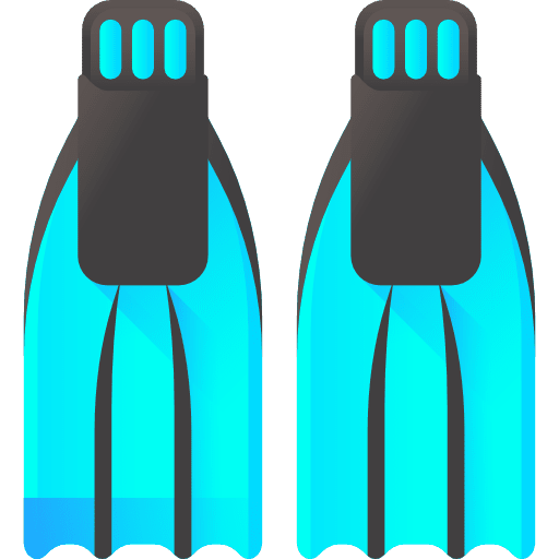 Flippers swimming fashion flippers icon