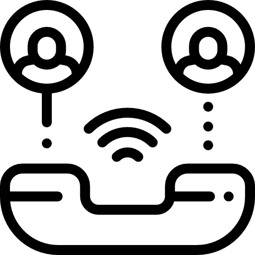 Conversation phone call communications technology icon Conversation phone call communications technology icon