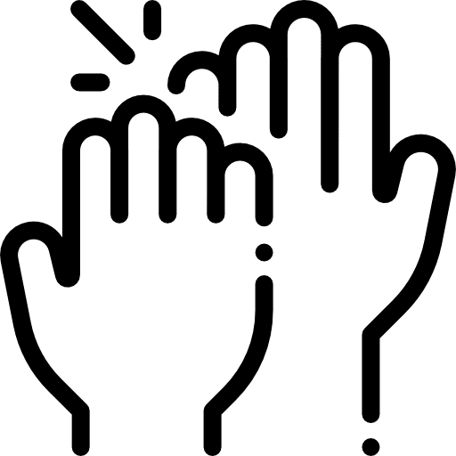 High five hand salutation greeting icon High five hand salutation greeting icon