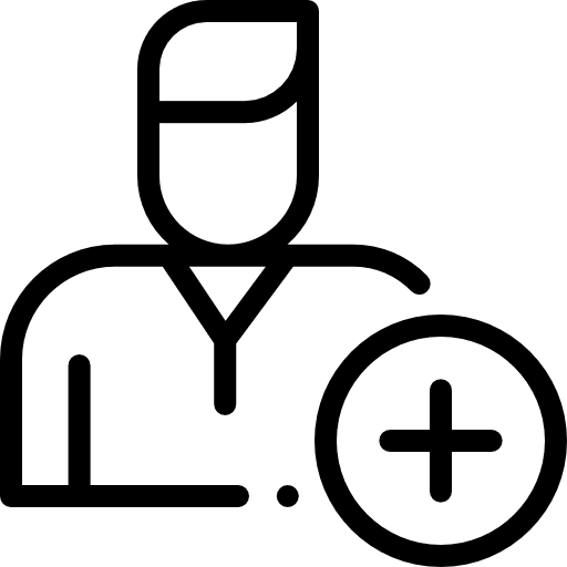 Add friend social network user enroll icon Add friend social network user enroll icon