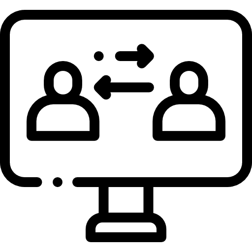 Feedback screen correspondence monitor icon Feedback screen correspondence monitor icon