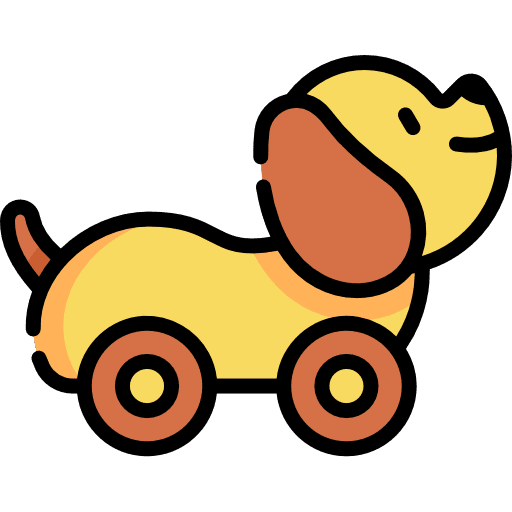 Dog kid and baby toy dog icon