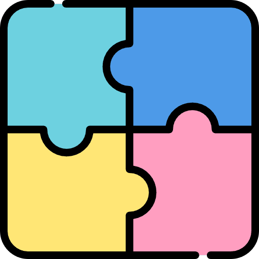 Puzzle fit business and finance company icon Puzzle fit business and finance company icon
