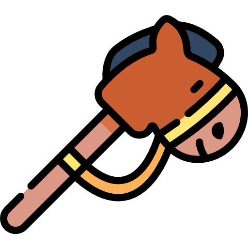 Horse entertainment childhood toy icon Horse entertainment childhood toy icon