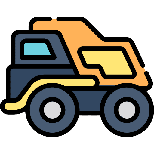 Dump truck automobile transportation vehicle icon Dump truck automobile transportation vehicle icon