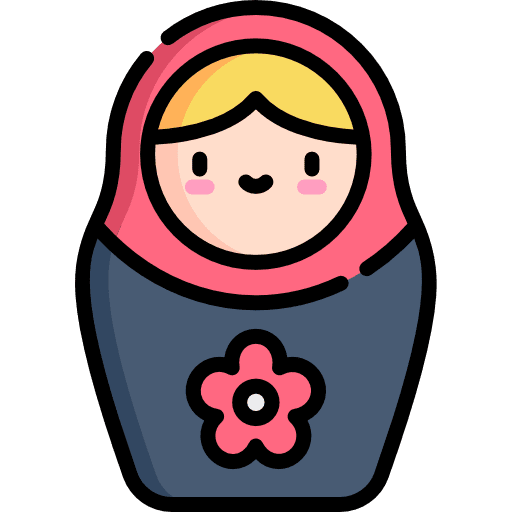 Matryoshka russian doll kid and baby icon Matryoshka russian doll kid and baby icon