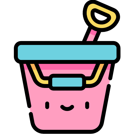 Sand bucket childhood beach leisure icon Sand bucket childhood beach leisure icon