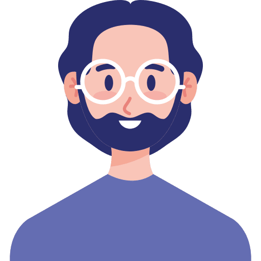 Man person glasses people icon