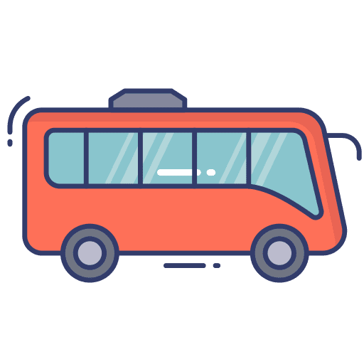 Bus transportation travel automobile icon