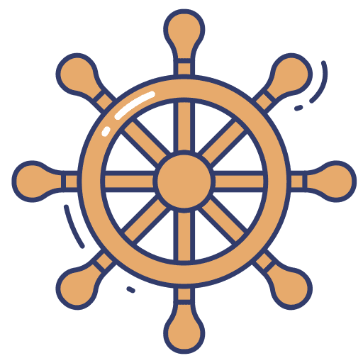 Rudder pirate rudder ship icon