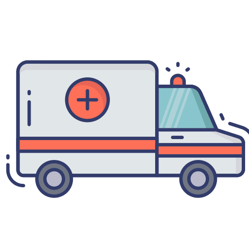 Ambulance vehicle medical emergency icon