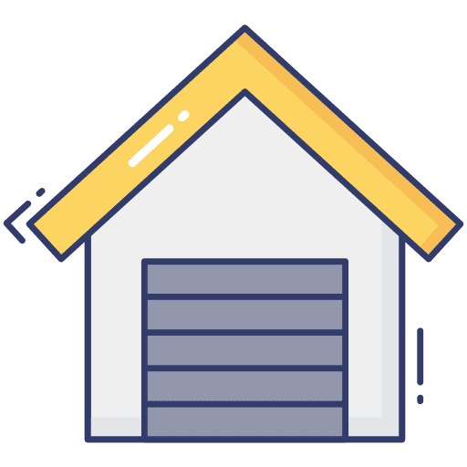 Garage buildings storage warehouse icon