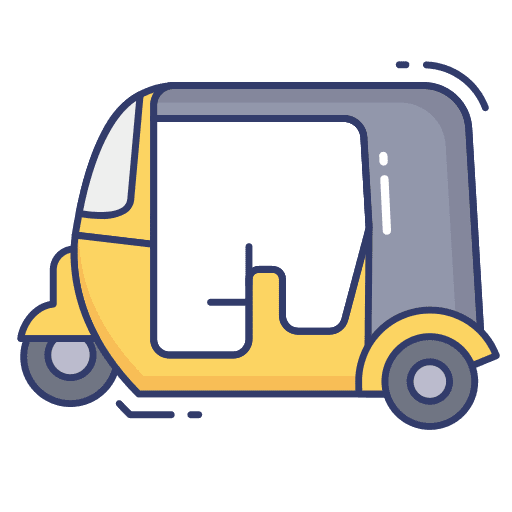 Rickshaw automobile rickshaw vehicle icon
