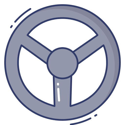 Steering wheel car parts transport wheel icon