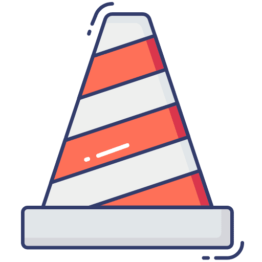 Bollards road caution bollards icon