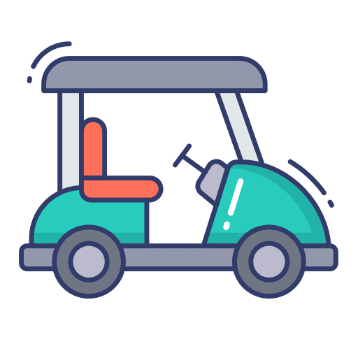 Golf cart caddy golf cart automobile icon
