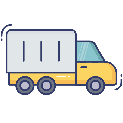Truck automobile vehicle transportation icon