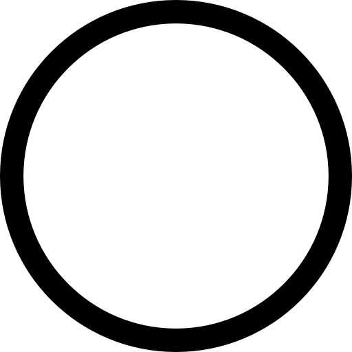 Empty empty circle round icon