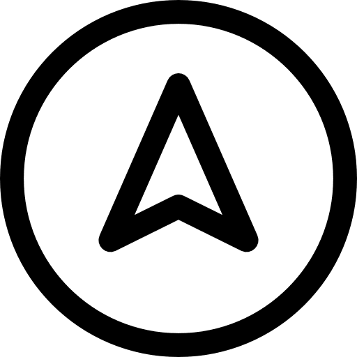 Navigation direction up arrow navigation icon