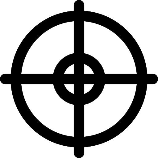 Objetive target calibration crosshair icon