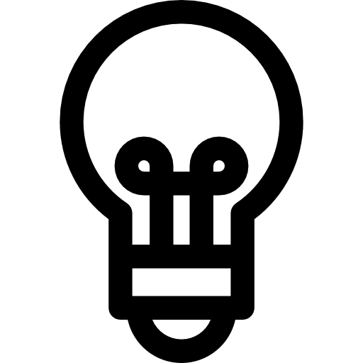 Bulb outline idea bulb outline light icon