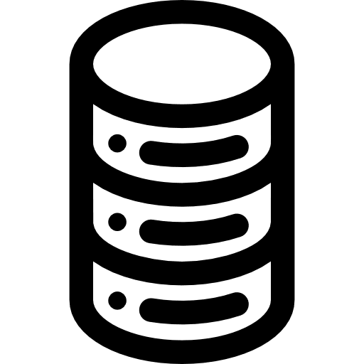 Tools and utensils data storage coin stack icon