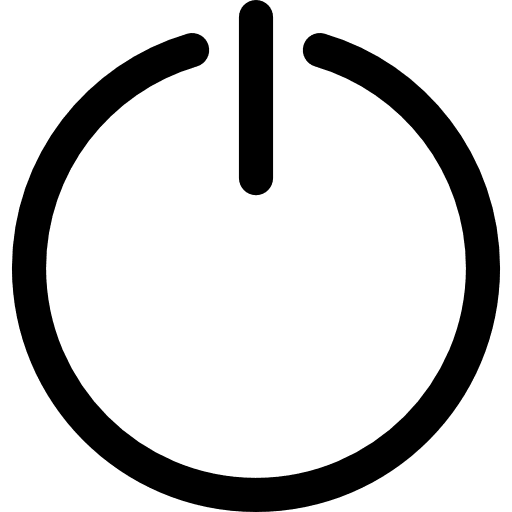 Turn on turn off ui shutdown icon