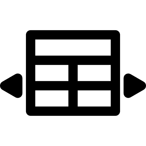 Widening fit table widening icon