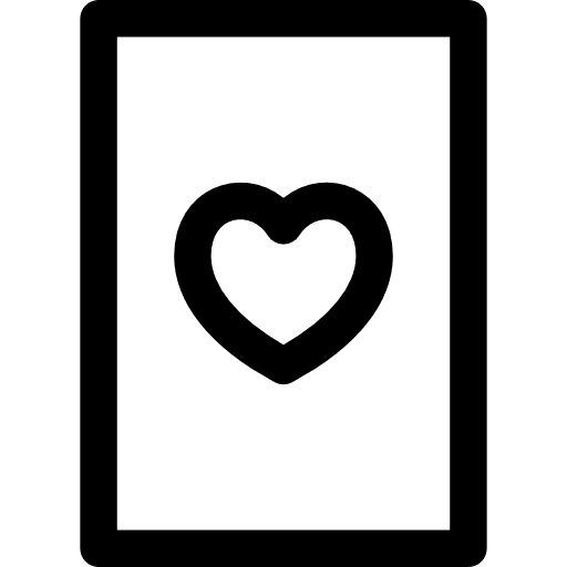 Playing card ui shapes heart icon