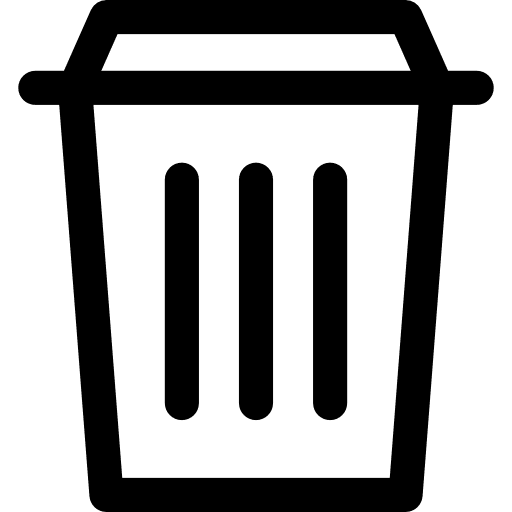 Rubbish can interface rubbish icon