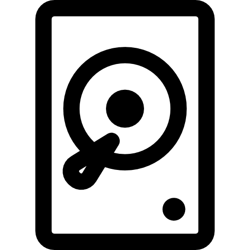 Tools and utensils storage hard drive data icon