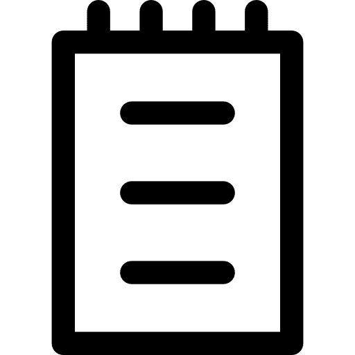 Education text notebook education icon