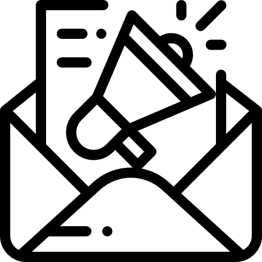 Email envelope seo and web email marketing icon