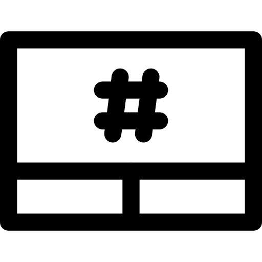 Hash key seo and web shapes number icon