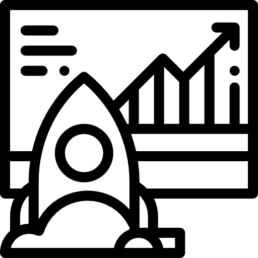 Development bars graphic growth progress icon