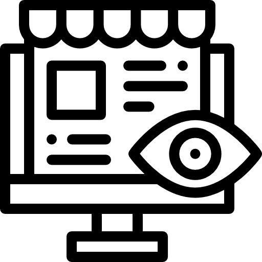 Online shopping website online shopping seo and web icon