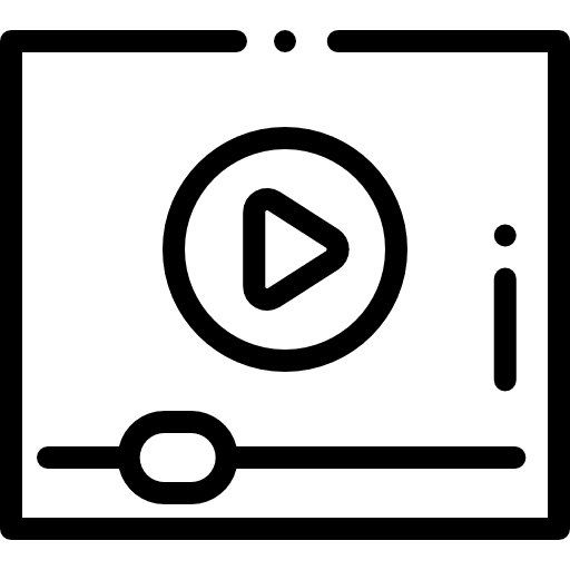 Video player movie multimedia option play button icon