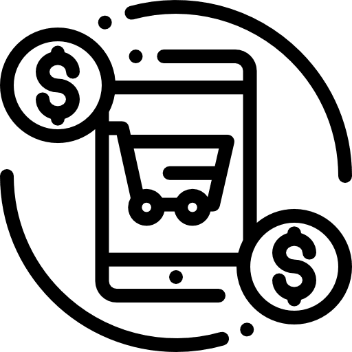 Ecommerce phone mobile electronics icon