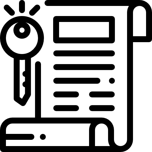 Keyword document door key keyword icon