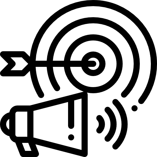 Target loudspeaker marketing promotion icon