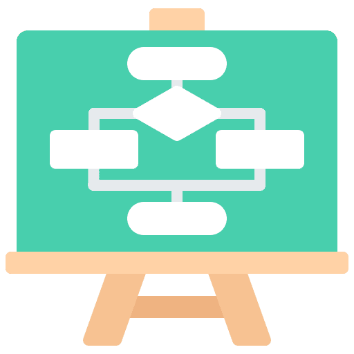 Block computer developer board icon