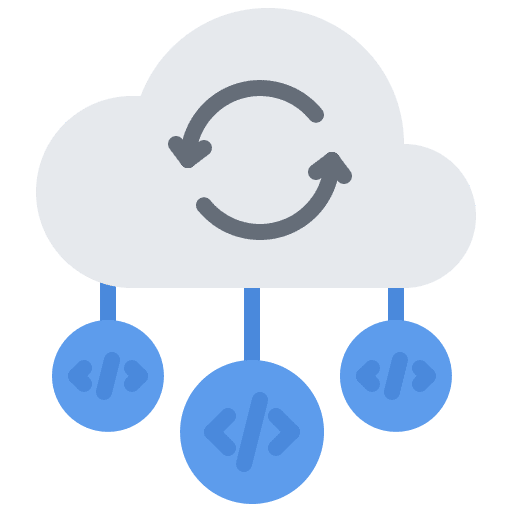 Cloud open computer developer icon