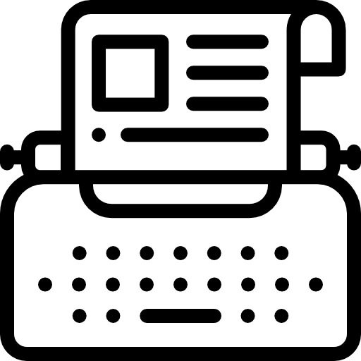 Typewriter commerce and shopping typewriter miscellaneous icon