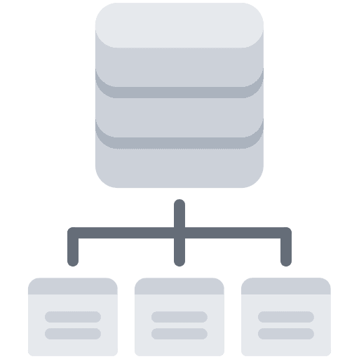 Database technology hosting storage icon Database technology hosting storage icon