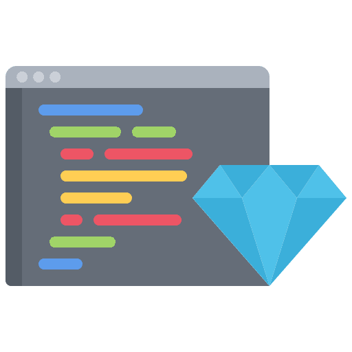 Diamond code development coding icon Diamond code development coding icon