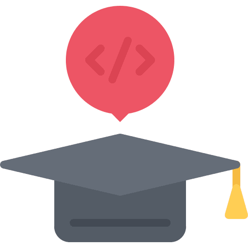 Education coding code graduate icon Education coding code graduate icon