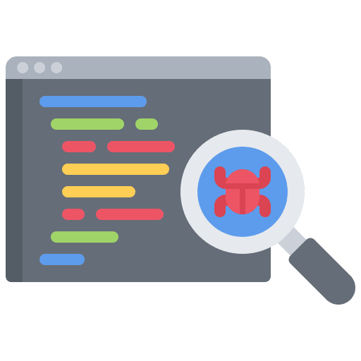 Searching defect scan bug icon Searching defect scan bug icon